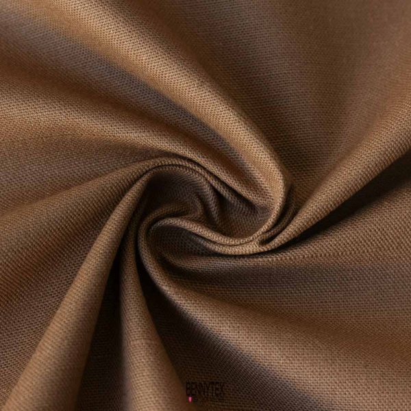 coupon 3 m toile de coton lourde marron camel