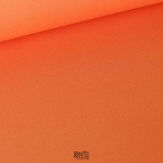 coupon 3 m toile de coton lourde orange fluo