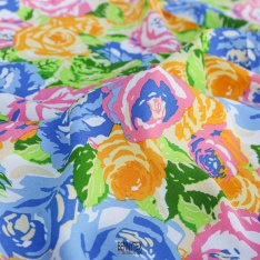 crepe viscose fluide multicolor explosion de couleurs