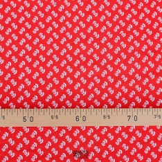crepe viscose souple petite fleur rouge vif vif
