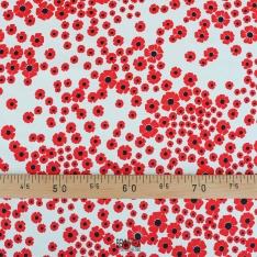 twill viscose petite fleurs fond ecru clair sublime
