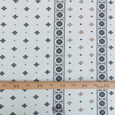 lin coton imprimé base ethique fond beige