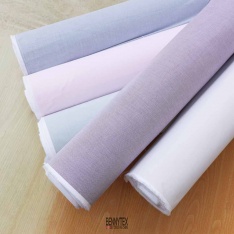 coupon 3m coton chambray de luxe chemise parme