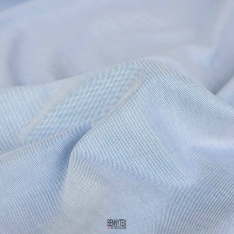 coupon 3 m coton chambray de luxe chemise bleu gris