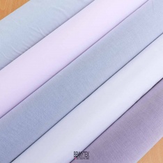 coupon 3 m coton chambray de luxe chemise bleu gris
