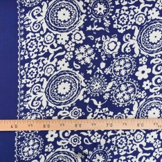 faille viscose gerard de luxe bleu matine clair fond ecru