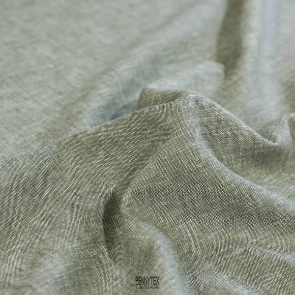 lin coton chiné kaki exclusivité souple chemise ou autre