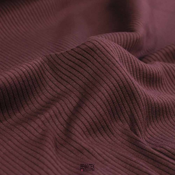 maille tricot cote 4x2 lie de vin made in france