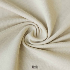 molleton coton interlock 100% beige vanille made in france