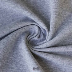 molleton coton interlock 100% gris chiné made in france