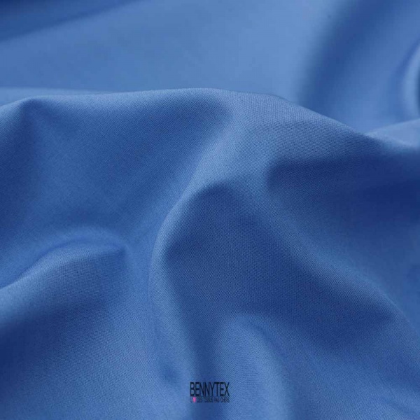 popeline de coton 100 fils bleu pale