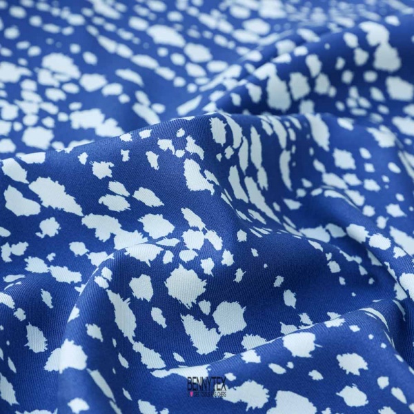fibranne viscose lourd sergé luxe bleu roi tache