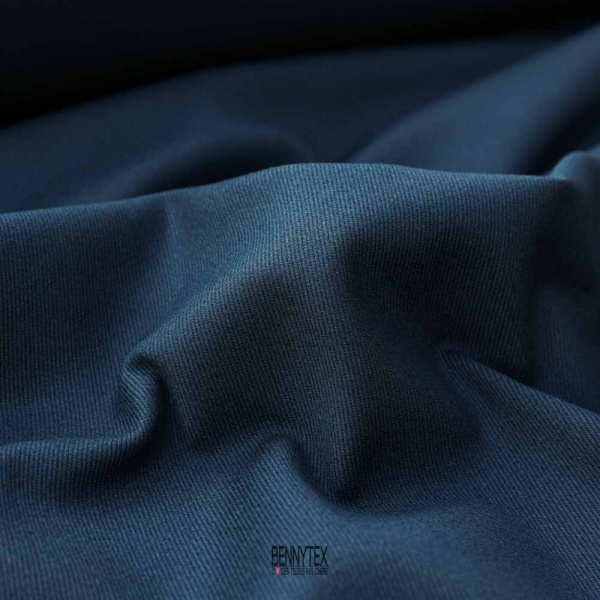 coupon gabardine de coton stretch luxe lourd marine