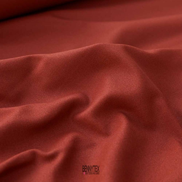 coupon gabardine de coton stretch luxe lourd brique elasthanne