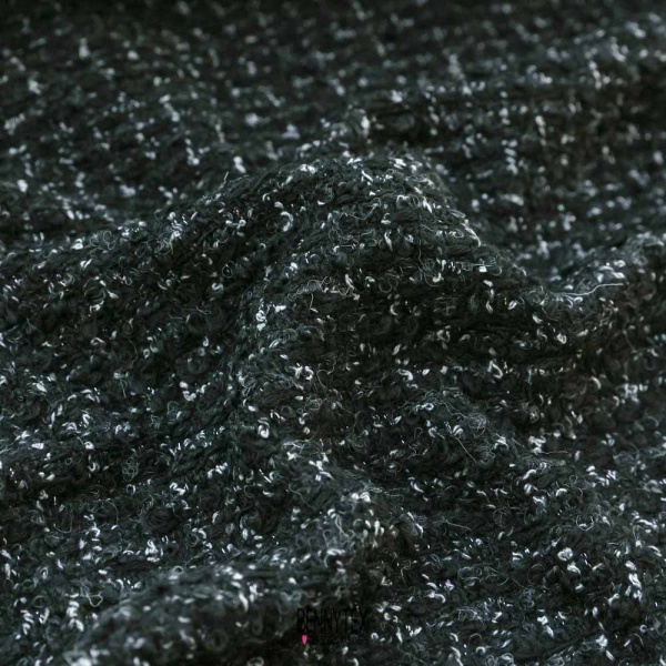 tweed charmel noir luxe avec fil legerement brillant