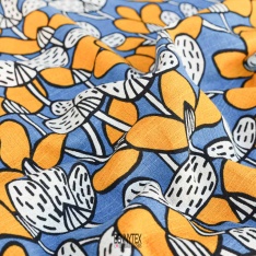 grain de coton piquet texturé bleu safran noir beige