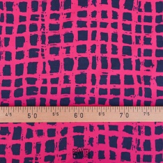 popeline souple 100% coton fushia rayure