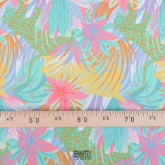 popeline souple 100% coton luxe floral
