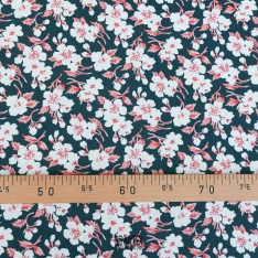 cretonne libertad 100% coton 120 cm marine duck et fleurs