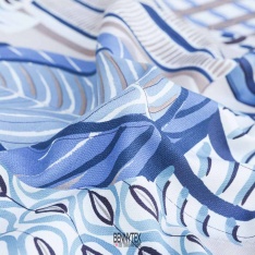 grain de coton toile fond blanc ethnique ton de bleu