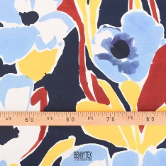 popeline 100% coton luxe grosses fleurs