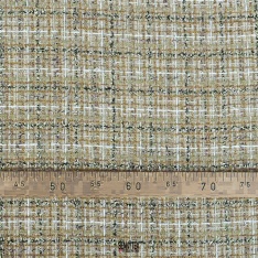 tweed chamel de lue melangé coton lurex or sublime