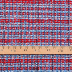 tweed chamel de luxe bouclette blue rouge blanc