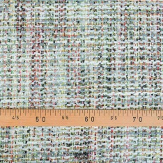 tweed malhia de luxe ton de vert gris bouclette
