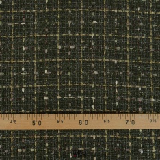 tweed chamel de luxe bouclette kaki