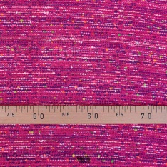 tweed chamel de luxe bouclette fushia