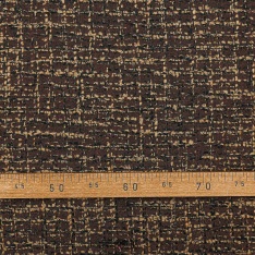 tweed chamel de luxe laine fond chocolait
