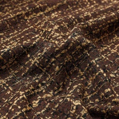 tweed chamel de luxe laine fond chocolait