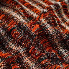 tweed malhia de luxe lurex fond noir orange
