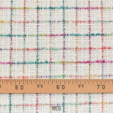 tweed chamel de luxe bouclette fond écru blanc cassé