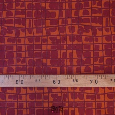 popeline de coton orange brulé bordeau brique