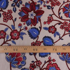 voile de coton swiss sublime ton de beige roi rouille brique fleurs
