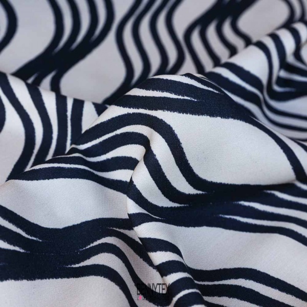 fibranne viscose de luxe rayure blanc ecru