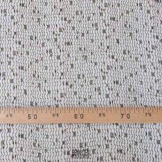 coupon 3 m voile crepe viscose dessin taupe