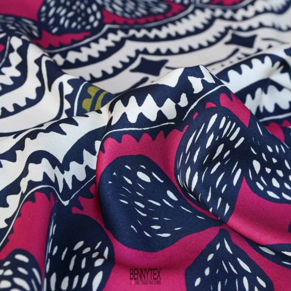 fibranne viscose twill indi luxe dessin asymetrique sublime