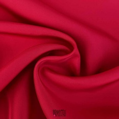 pongé organza 100% soie de luxe fluide et opaque CERISE BORDEAU