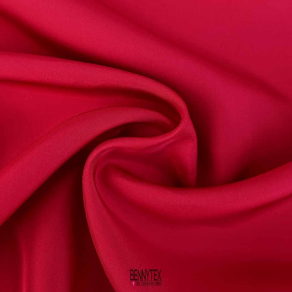 pongé organza 100% soie de luxe fluide et opaque CERISE BORDEAU