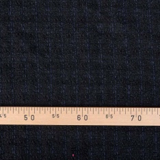 tweed charmel de luxe fond noir et bleu nuit rayure