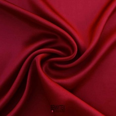 satin de soie 16 mommes haute couture rouge carmin