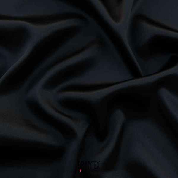 satin de soie elasthanne 16 mommes haute couture noir corbeau