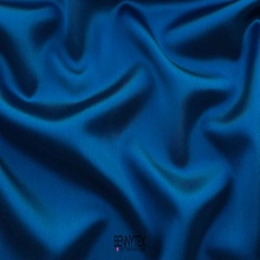 satin de soie 16 mommes haute couture bleu paon