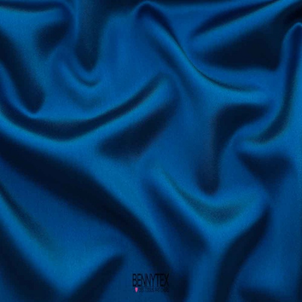 satin de soie elasthanne16 mommes haute couture bleu paon