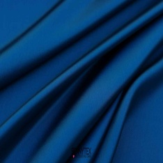 satin de soie 16 mommes haute couture bleu paon