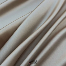 satin de soie elasthanne 16 mommes haute couture beige sable