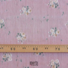 gabardine coton abstrait vintage fond vieux rose fleuri