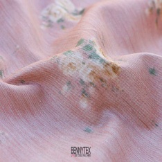 gabardine coton abstrait vintage fond vieux rose fleuri